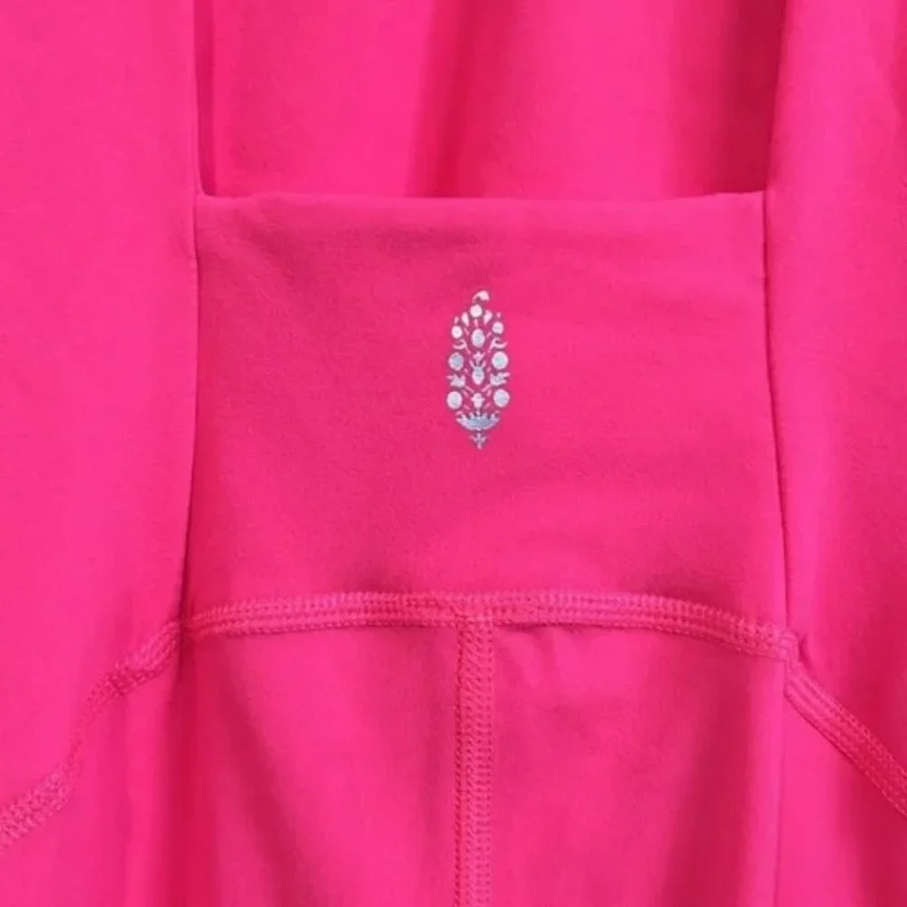 NWT Free People FP Movement Never Better Strappy Back Jumpsuit Large, HOT PINK - Picture 7 of 10
